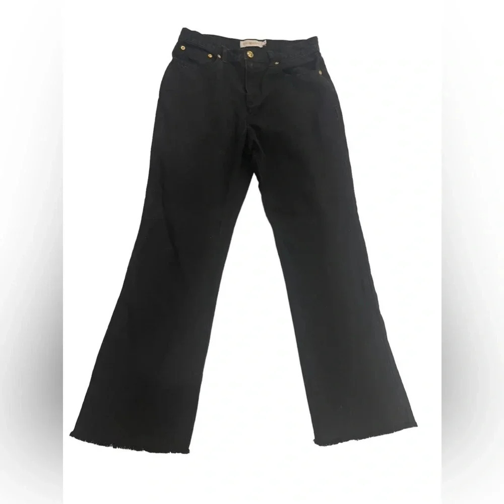 🖤 Tory Burch Black Flare Raw Hem Pants 🖤